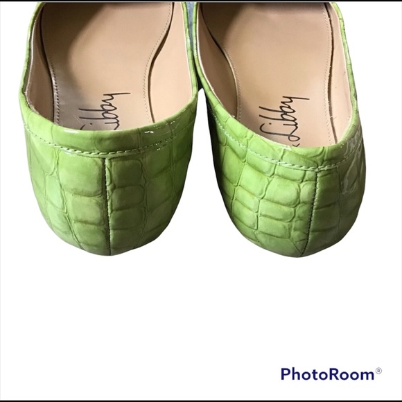Sam & Libby Goal Green Faux Croc Flats - Picture 5 of 8